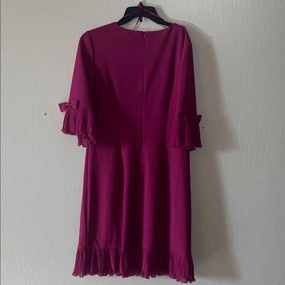 Glamour Magenta Midi Dress with Ruffle Details size 16 - Picture 3 of 9